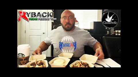 Ryback Feeding Time: Cinnaholics PB Cheesecake, Cookies & Creme Cheesecake and Cinnamon Bun Mukbang