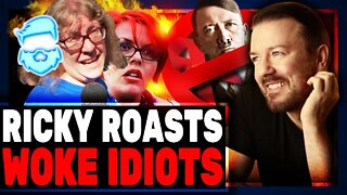 Ricky Gervais Demolishes Woke Idiots & Stephen Colbert Pretends He Isn't Talking About Him!