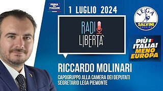 🔴 QUI PARLAMENTO - On. Riccardo Molinari, Capogruppo Camera Lega, a Radio Libertà (01/07/2024)
