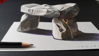 Drawing a 3D dolmen