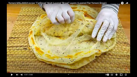 Yemeni MALAWAH recipe "FlatBread" Multi Layered "Bread" Layers | Layered Flat Yemeni Bread |