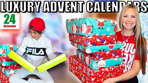 We SURPRISED him with LUXURY ADVENT CALENDARS! 🎁 Special unboxing!