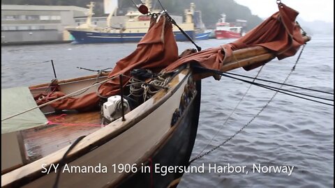 Classic yacht Amanda 1906 15. September 2019 in Egersund, Norway