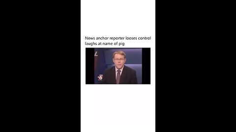 News Anchor can’t help but laugh and name of pig