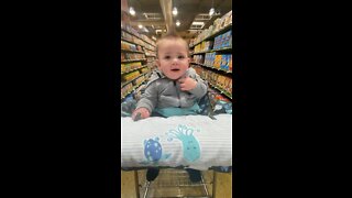 Baby grocery shopping