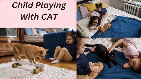 Adorable Moments: Child and Cat Playing Together