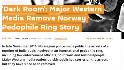 #PizzaGate Norway Exposes Horrifying Child Sex Trafficking Network - anti-vatican1 - 2016