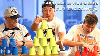 Office Employees Compete in Intense Cup Stacking Competition - Barstool Office Games Ep 4