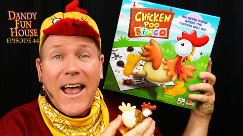 CHICKEN POO BINGO REVIEW, UNBOXING, HISTORY, HOW TO PLAY! - Dandy Fun House episode 44