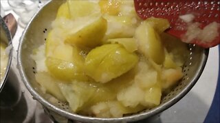 Golden-Pink Applesauce for the freezer! 8-26-2019