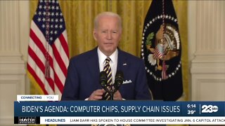 Inflation, supply chain issues top President Joe Biden's agenda