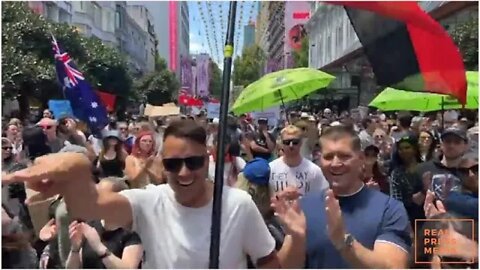 Crowd time-lapse from the protest against the permanent pandemic legislation in Melbourne - 27.11.21