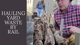 Cleaning up the yard with the Stick Train