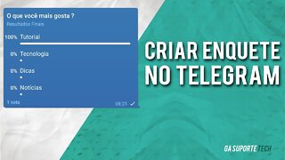 Como CRIAR ENQUETE no TELEGRAM