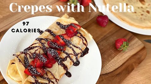 How to Make Crepes - Easy Recipe with Nutella Strawberries and Bananas #Shorts