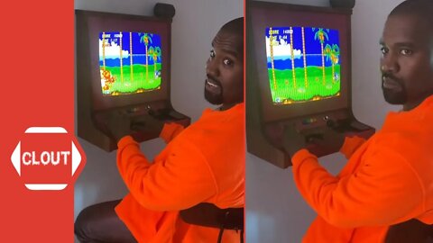 Kanye West At Kid Cudi's House Playing 'Sonic The Hedgehog' Arcade Machine Game!