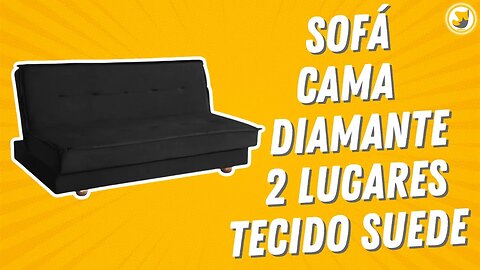 Sofá Cama Diamante 2 Lugares 180cm Aifos Tecido Suede