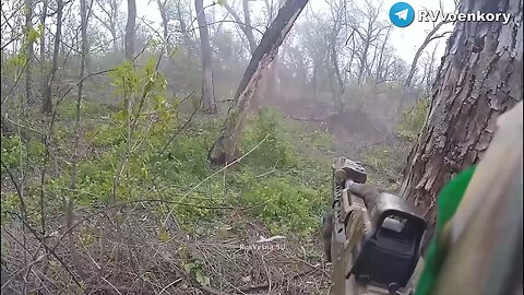 Footage of battle and the death of a Azov during an attempt to storm Russian positions near Bakhmut