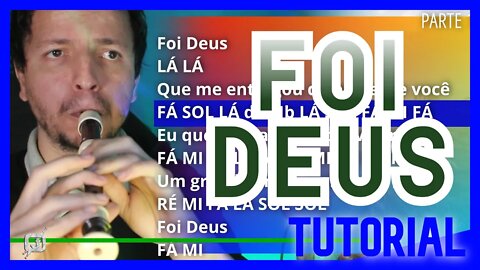 FOI DEUS - EDSON E HUDSON - FLAUTA DOCE Tutorial com notas na tela