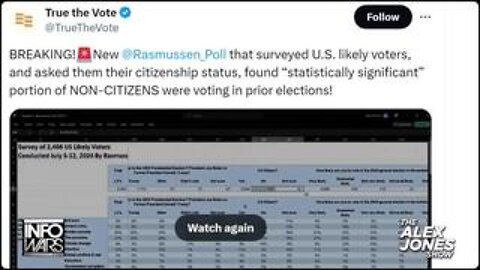 Rasmussen Poll Reveals Non-Citizens Voting In US Elections As Part Of Military Style Operation