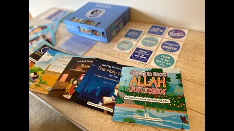 10-Islamic Children Educational Book Kit for Kids w/ Islamic Stickers + Bookmarks + Notebook + Quiz