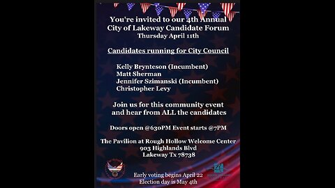 We The People - LT Hosts The Lakeway City Council Forum 2024