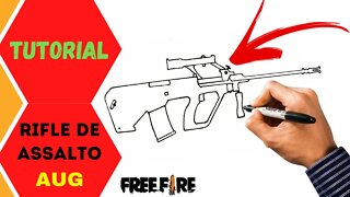 Como Desenhar a Arma AUG do Free Fire