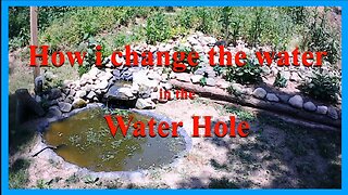 How i clean my home made water hole!