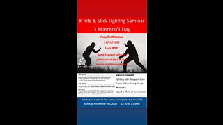 Knife and Stick Fighting Seminar