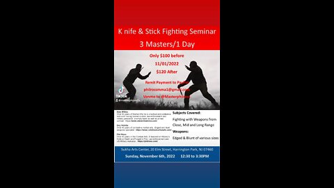 Knife and Stick Fighting Seminar