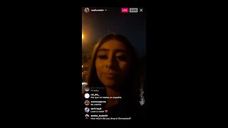 Violet Myers sad on Instagram live