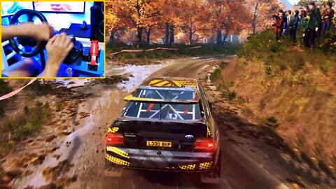 DIRT RALLY 2.0 GAMEPLAY WITH STEERING WHEEL - FORD ESCORT RS COSWORTH