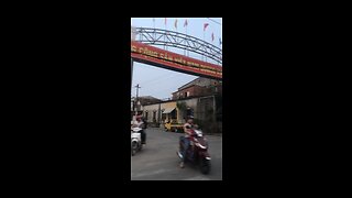 Driving through Huế city , Vietnam