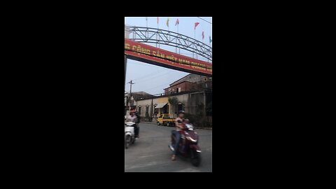 Driving through Huế city , Vietnam