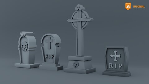 How to make low-poly gravestones in Blender 3.6