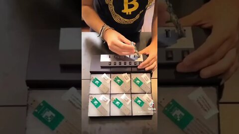 Unboxing and setup of the 7 Port USB Bitcoin NewPac Miner from BitcoinMerch.com #shorts