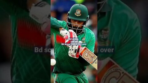 bd vs zim 2nd odi live score update