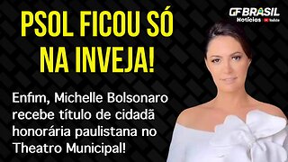 Enfim, Michelle Bolsonaro recebe título de cidadã honorária paulistana no Theatro Municipal!