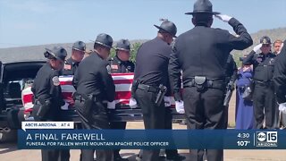 Community holds final farewell for officer killed in the line of duty