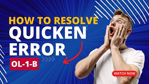 How To Resolve Quicken Error OL-1-b? MWJ Consultancy