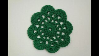 How to crochet flower motif free written pattern in description