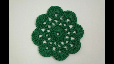 How to crochet flower motif free written pattern in description