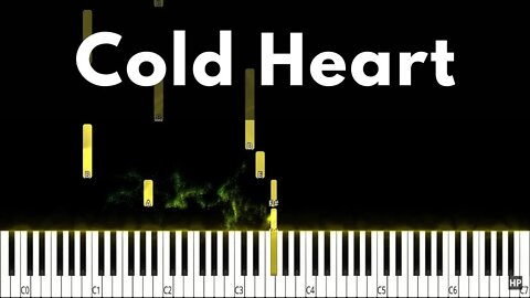 ❤️ Cold heart - Elton John and Dua Lipa |Piano Version|