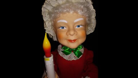 Vintage Telco Motionette Animated Mrs. Claus Candle with Original Box