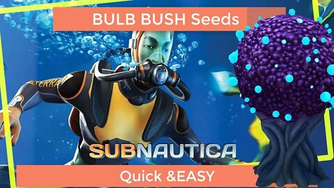 Subnautica How to find Bulb Bush Seed Quick and Easy | Subnautica beginners guide