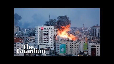 Moment Israeli airstrike hits Gaza tower block after Hamas attack