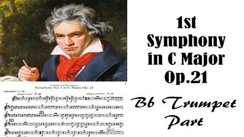 Beethoven 1st Symphony in C Major Op21 , 1st Mov 1st Bb Trumpet Score
