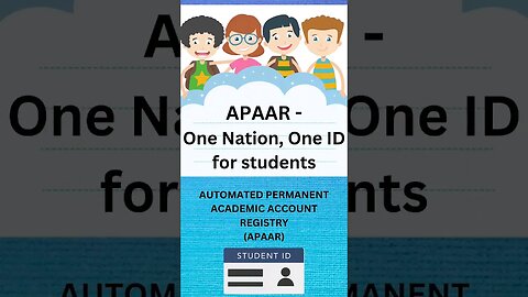 APAAR- ONE NATION, ONE ID CARD FOR INDIAN STUDENTS #upscprelims #learnwithus #currentaffair