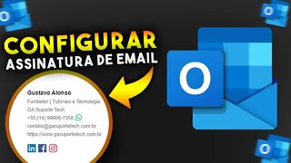 Como configurar ASSINATURA DE EMAIL no OUTLOOK