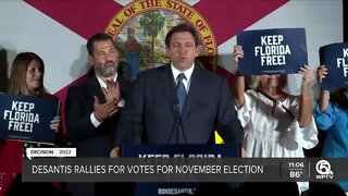 Florida Gov. Ron DeSantis rallies for votes for November election